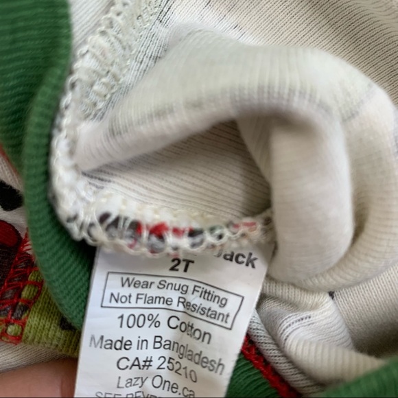 LAZY ONE Flap Jack Reindeer No Peeking Forest Tree Print Onesie Ivory/Green 2T - Picture 11 of 12